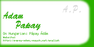 adam papay business card
